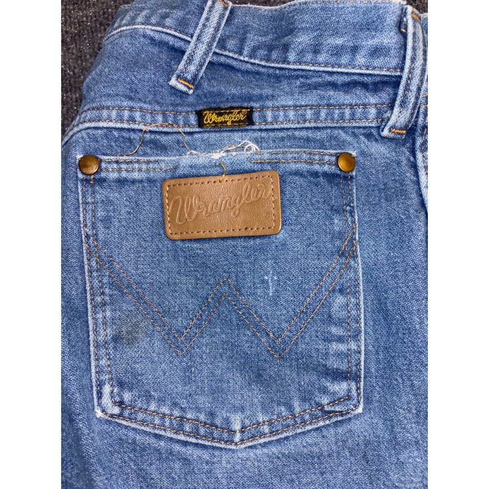 Wrangler 13MWZ Cowboy Cut Jeans Mens 34x30 Blue Denim Medium Wash Straight Leg - Picture 4 of 13